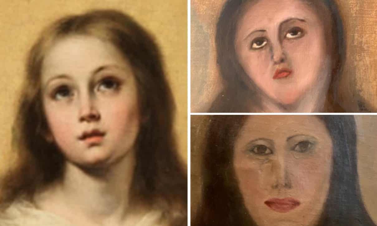 Испанец превратил старинную картину в «картофельную Мадонну»